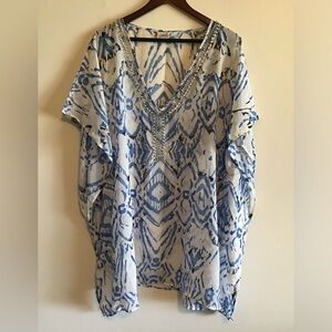 Jaclyn Smith Embellished Bathing Suit Coverup.